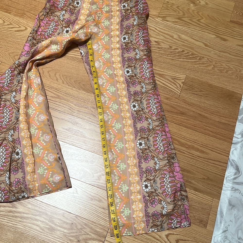 New! Sandro SZ 38/2 women’s naturels Dieppr floral print linen blend jumpsuit. - Picture 9 of 15